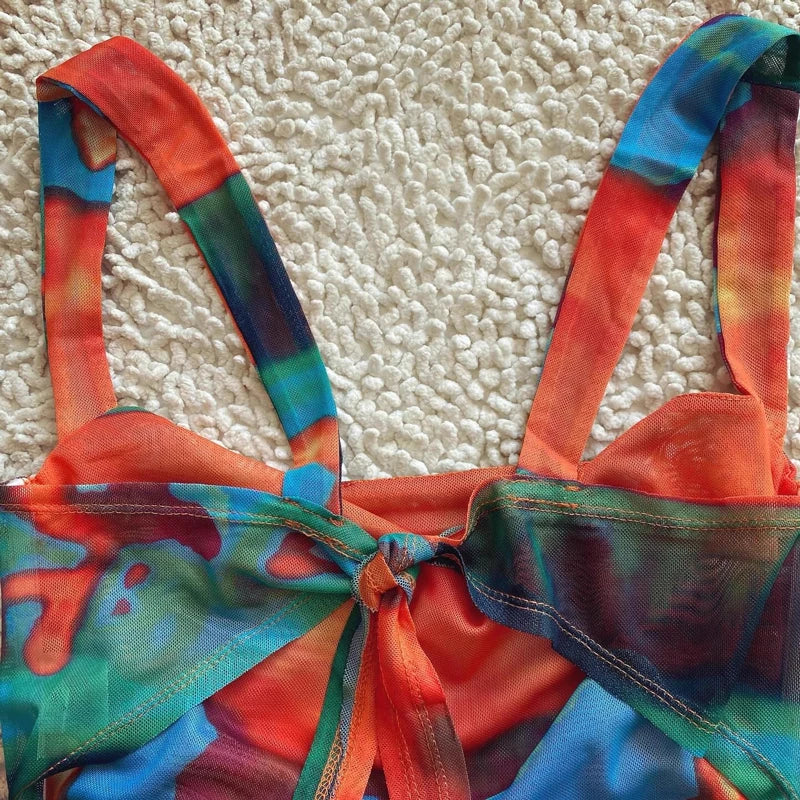 Josie Colorful Mesh Bra Top