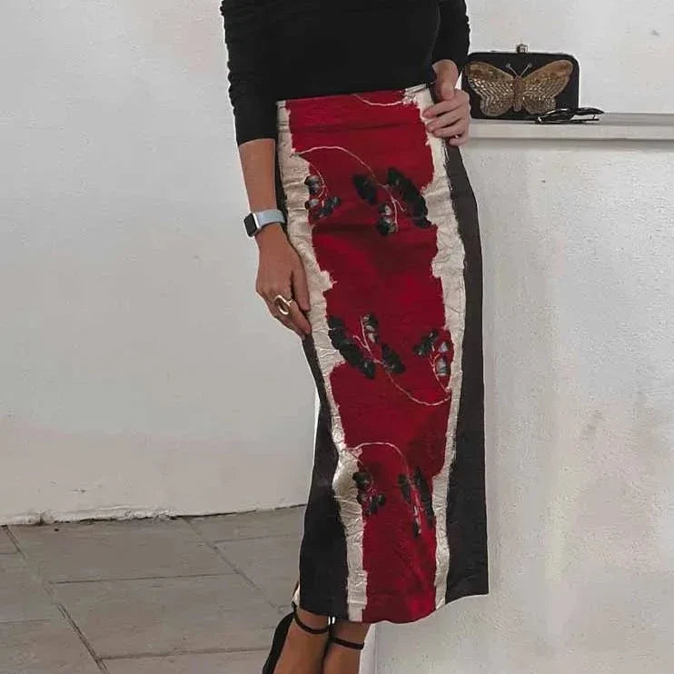 Valeria Printed Maxi Pencil Skirts