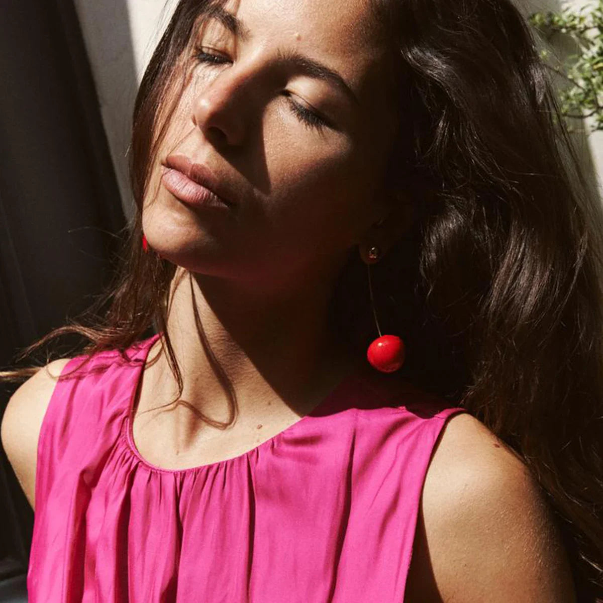 Chic Cherry Drop Earrings