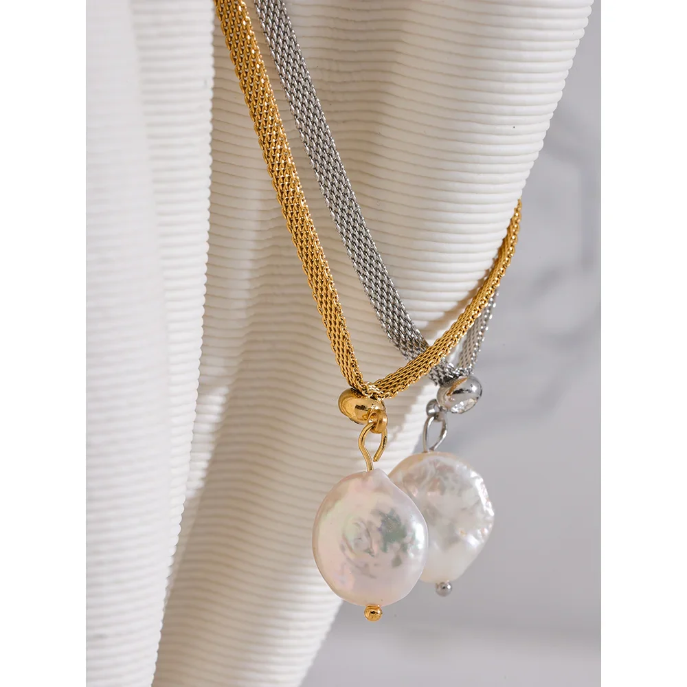 Natural Pearl String Beads Necklace