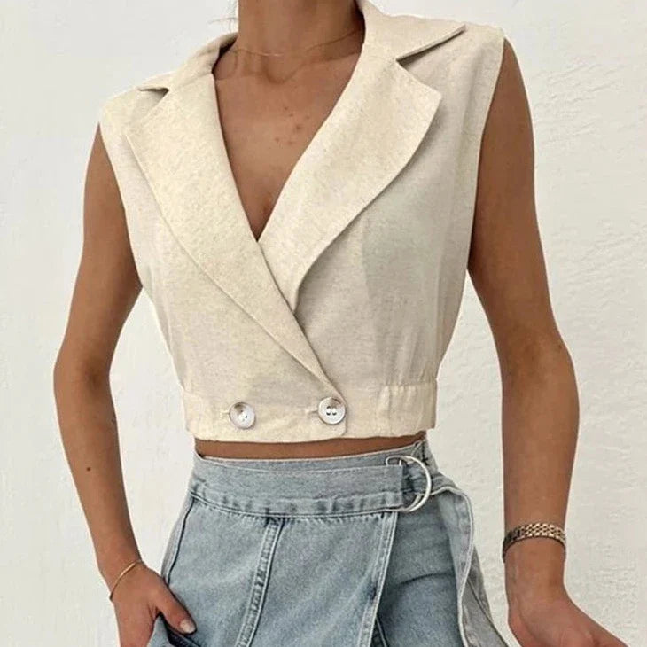 Mesa Cropped Vest Jacket