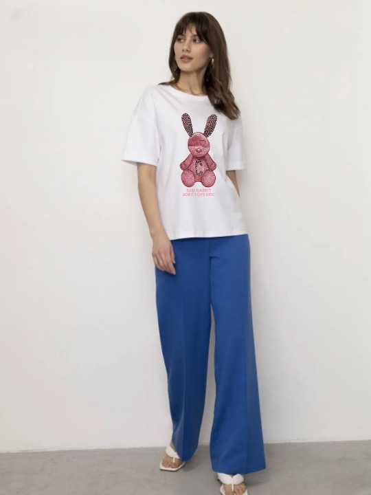 Lorie Cute Rabbit Printed T Shirts