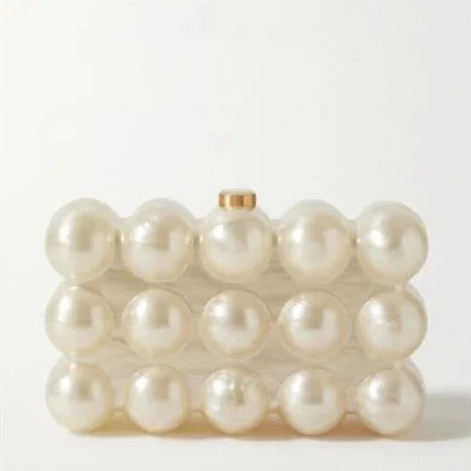 Seona Acrylic Pearly Bubble Evening Clutch Bag