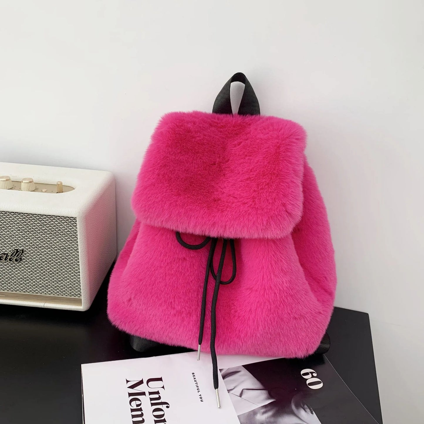 Mina Faux Fur Mini Backpacks