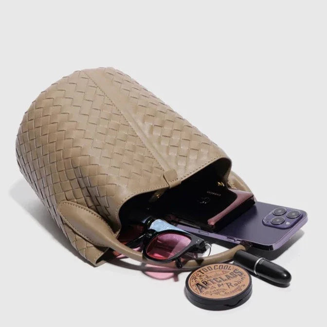 Sabine Woven Texture Bucket Totes
