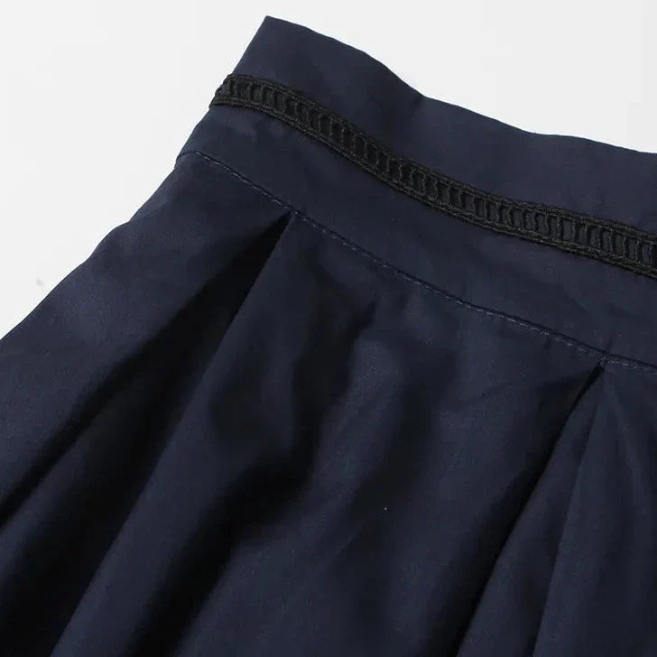 Piper Rivet & Frill Trim Two Piece Set Flare Dress