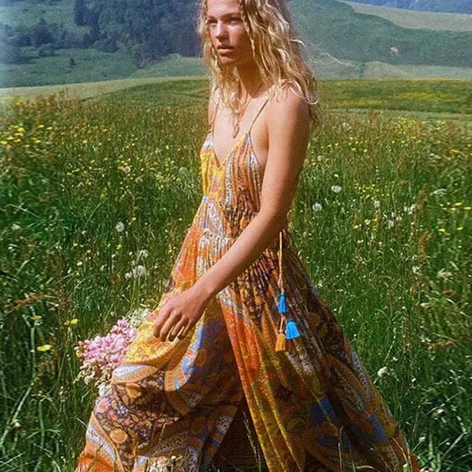 Bonnie Bohemian Print Flowy Jumpsuits