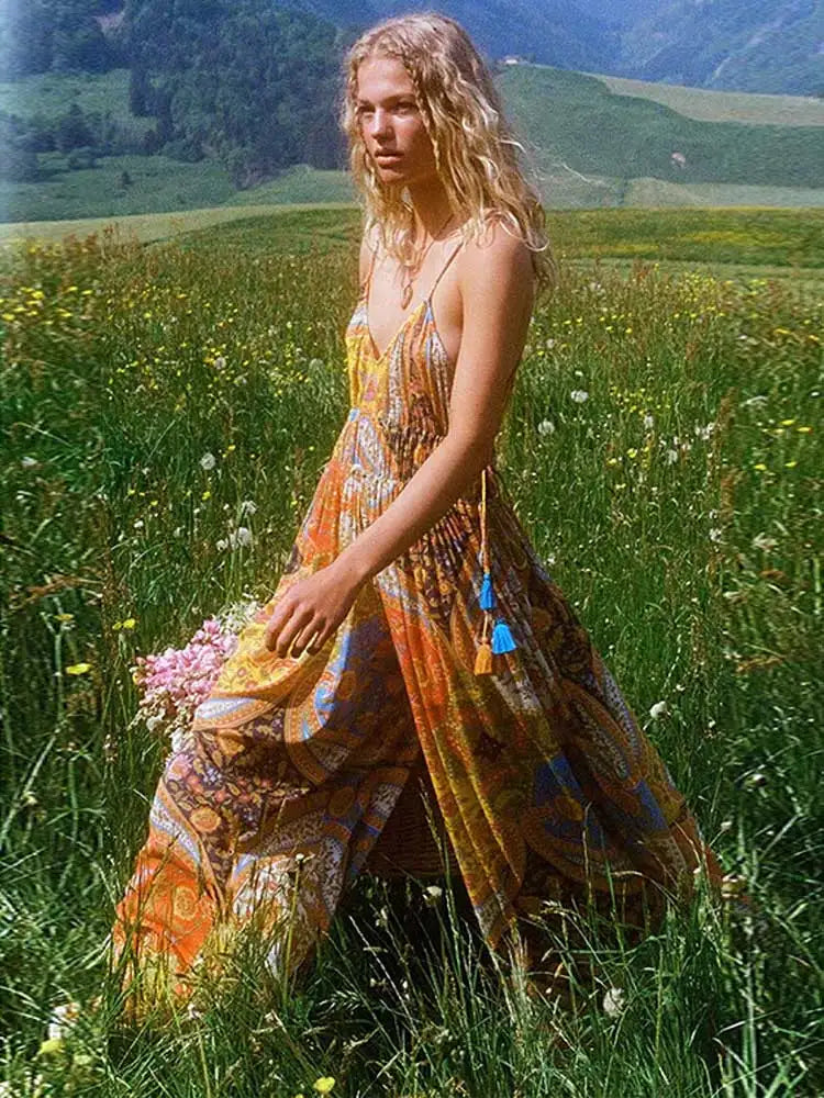 Bonnie Bohemian Print Flowy Jumpsuits