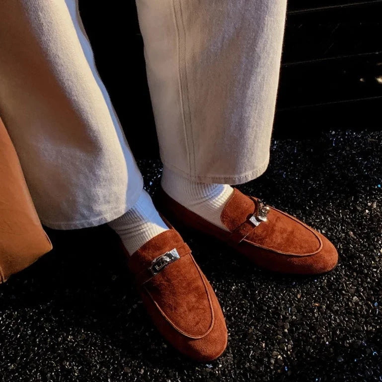 Felisberta Genuine Suede Driving Loafers