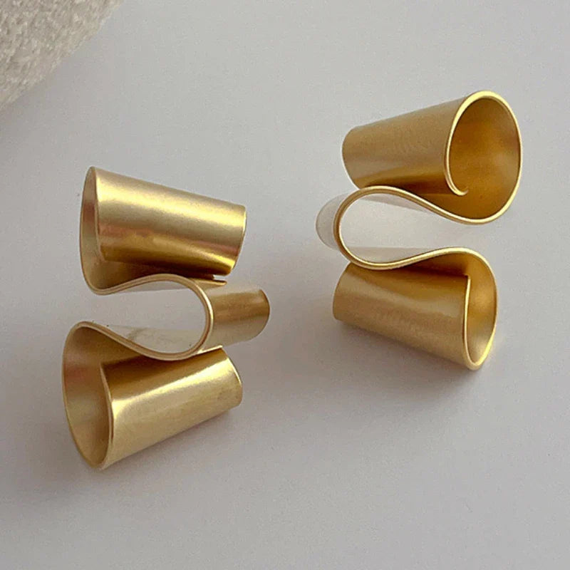 Kami Geometric Wave Earrings