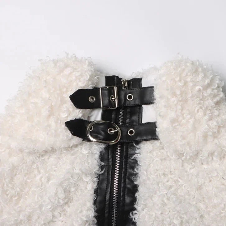 Estella Faux Fur Patchwork Bomber Jacket