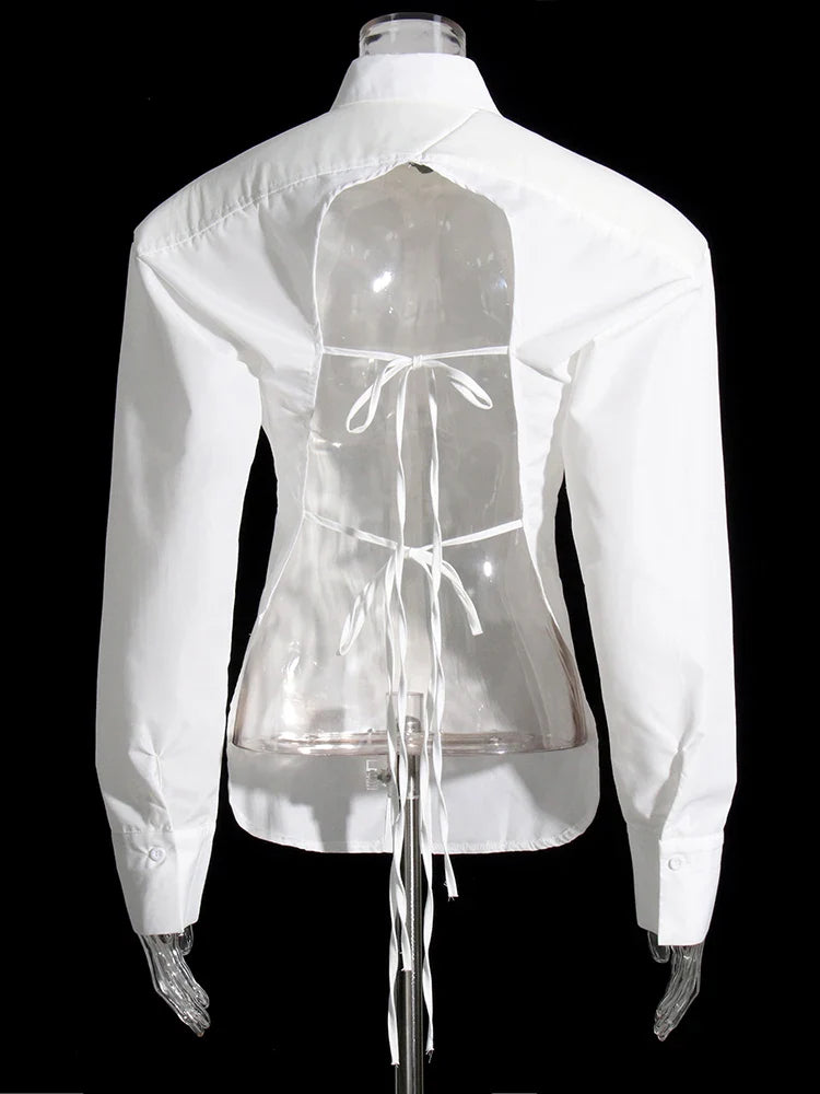 Zordie Open Back White Shirts