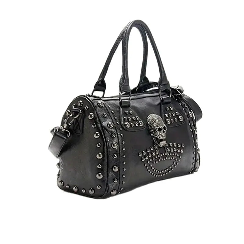 Tyler Punk Skull Rivet Speed Bag