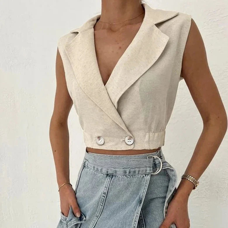 Mesa Cropped Vest Jacket