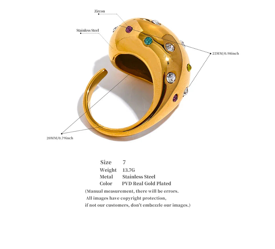 Luna Cubic Zirconia Bubble Wrap Ring