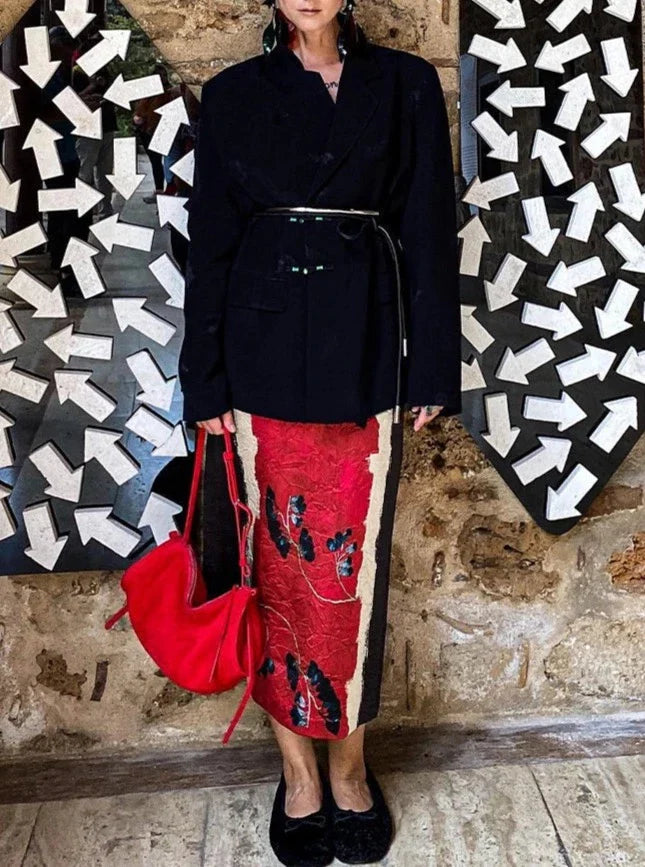 Valeria Printed Maxi Pencil Skirts