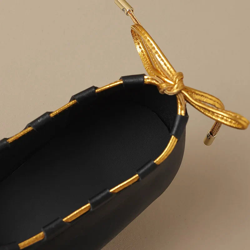 Eara Split Toe Rope Tie Moccasin Flats