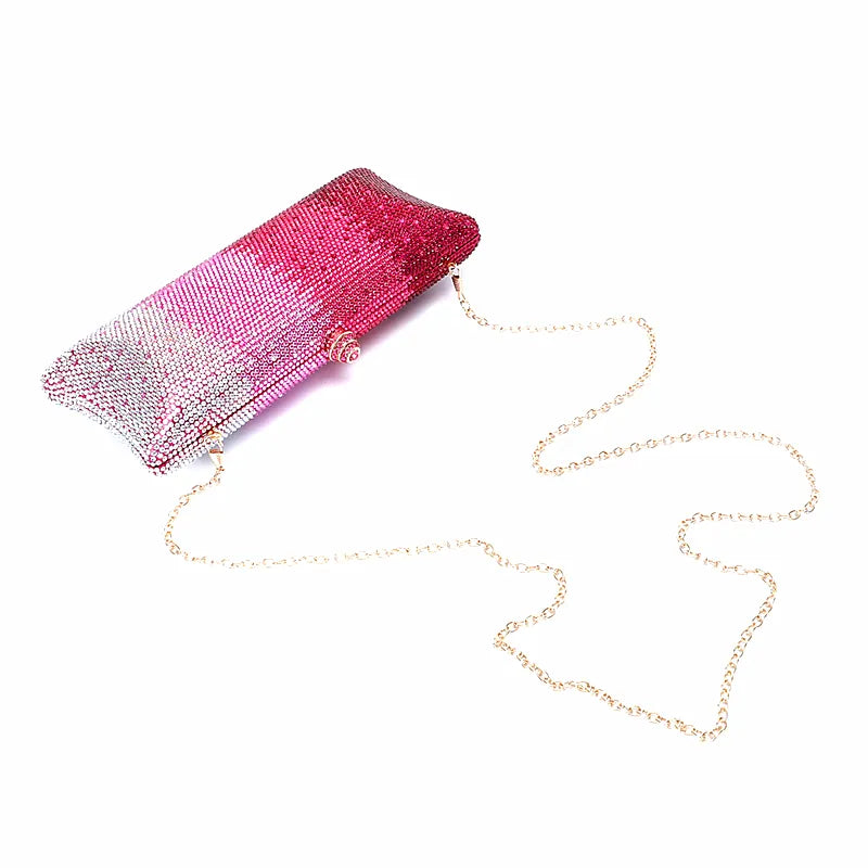 Wella Ombre Stripe Sequin Long Evening Clutch