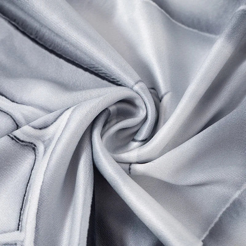 Cosima Silver Armor Prints Bodysuit