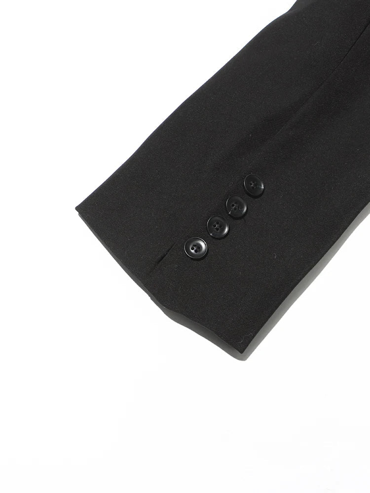 Fillipa Frayed Denim Line Patchwork Blazer