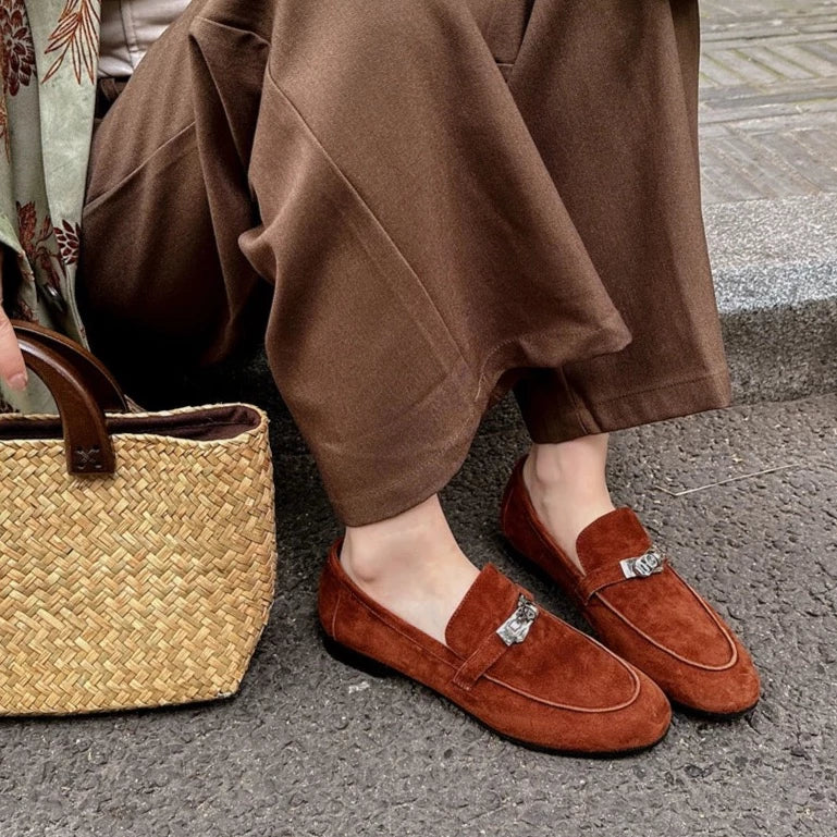 Felisberta Genuine Suede Driving Loafers