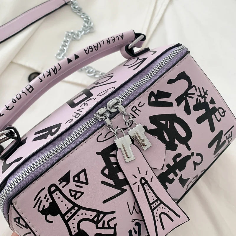 Graffiti Prints Box Bags