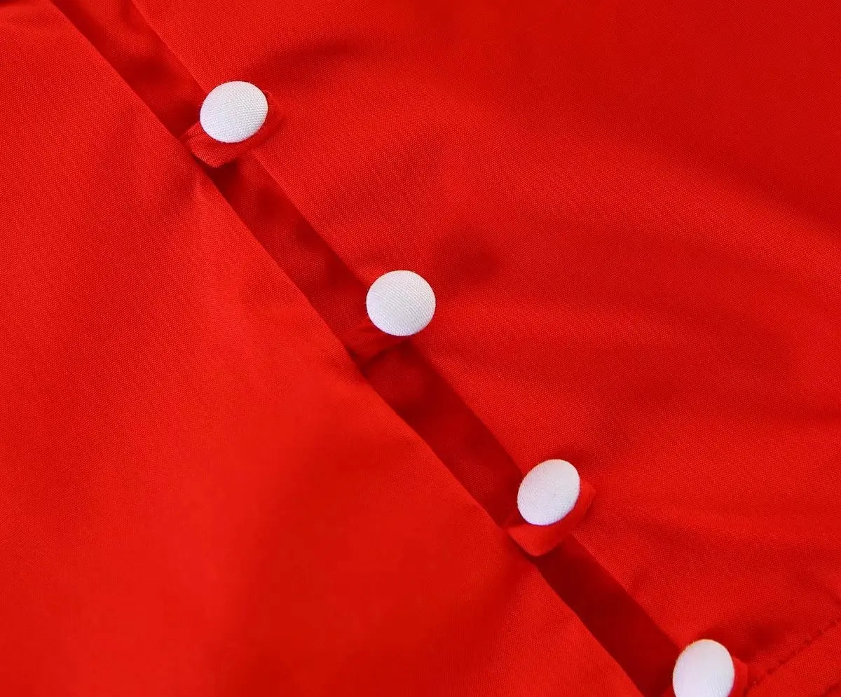 Melanie Puff Sleeve Ruffle Blouse