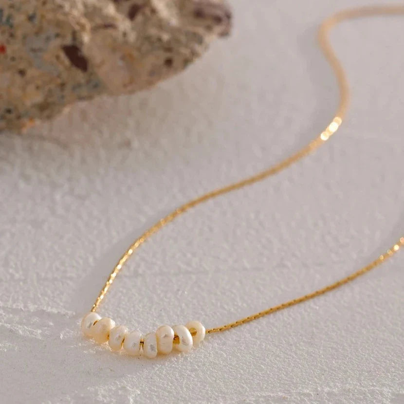 Natural Pearl String Beads Necklace