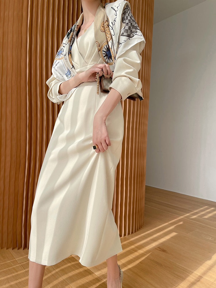 Long Sleeve Vintage Fashion Chic Evening Vestido Female Birthday