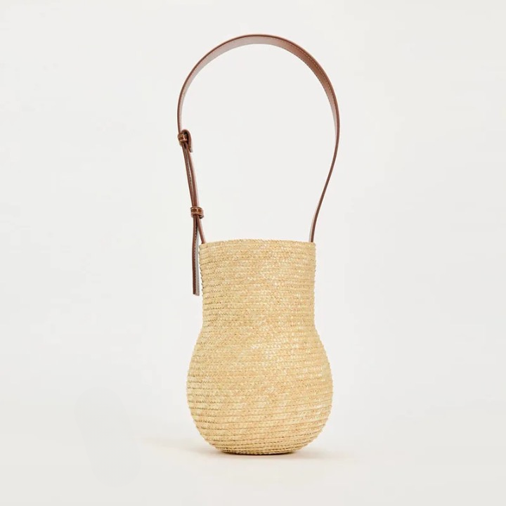 Nestari  Cyndrical Mini Straw Bag