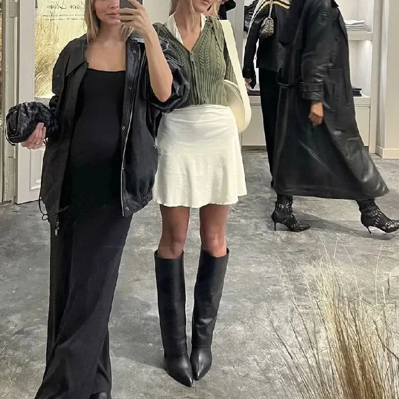 Tassha Boxer Satin Mini Skirts