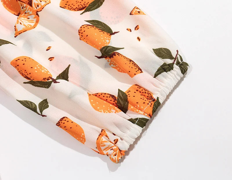 Tiffany Lemon Prints Off the Shoulder Dress