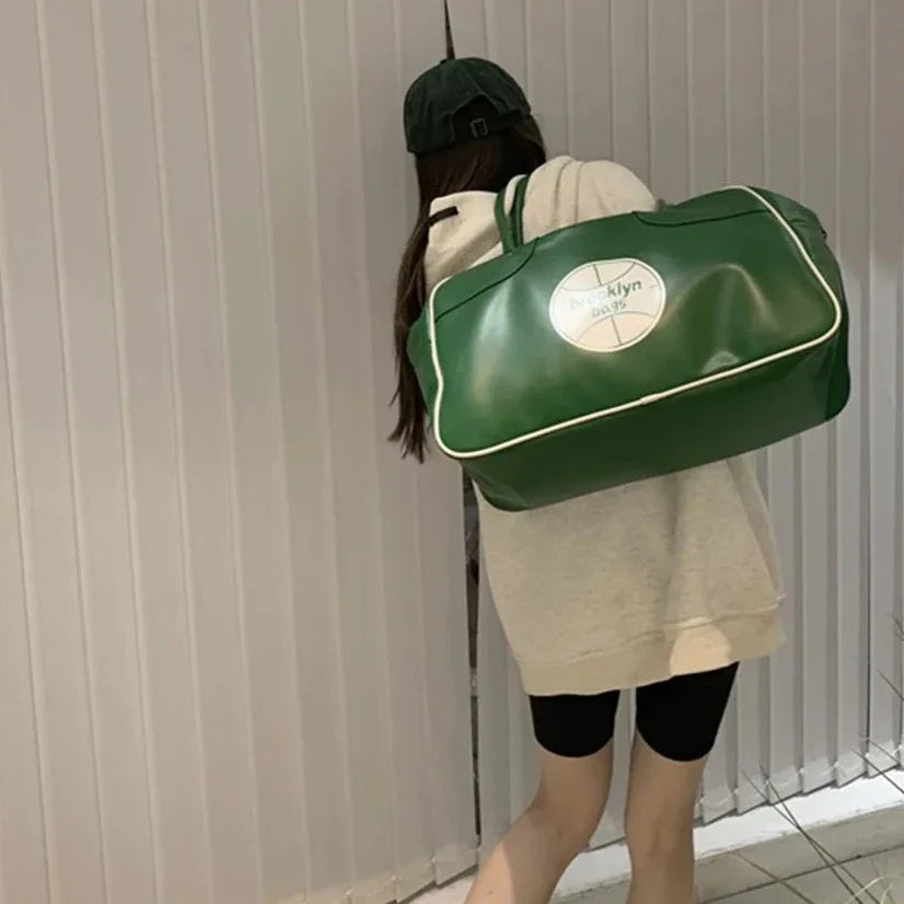 Maya Retro Style Printed Bowling Duffle Bag