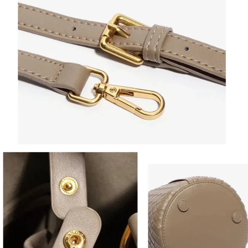 Sabine Woven Texture Bucket Totes