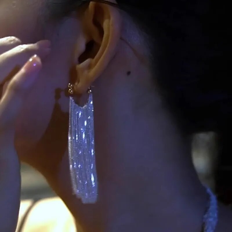 Bar and Tassel Drop Earrings