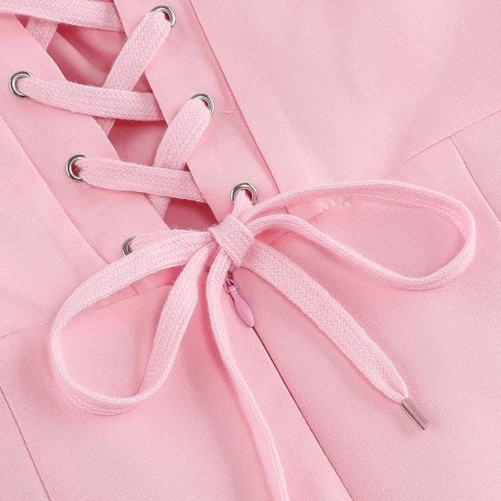 Myla Rosette Applique Tube Mini Dress