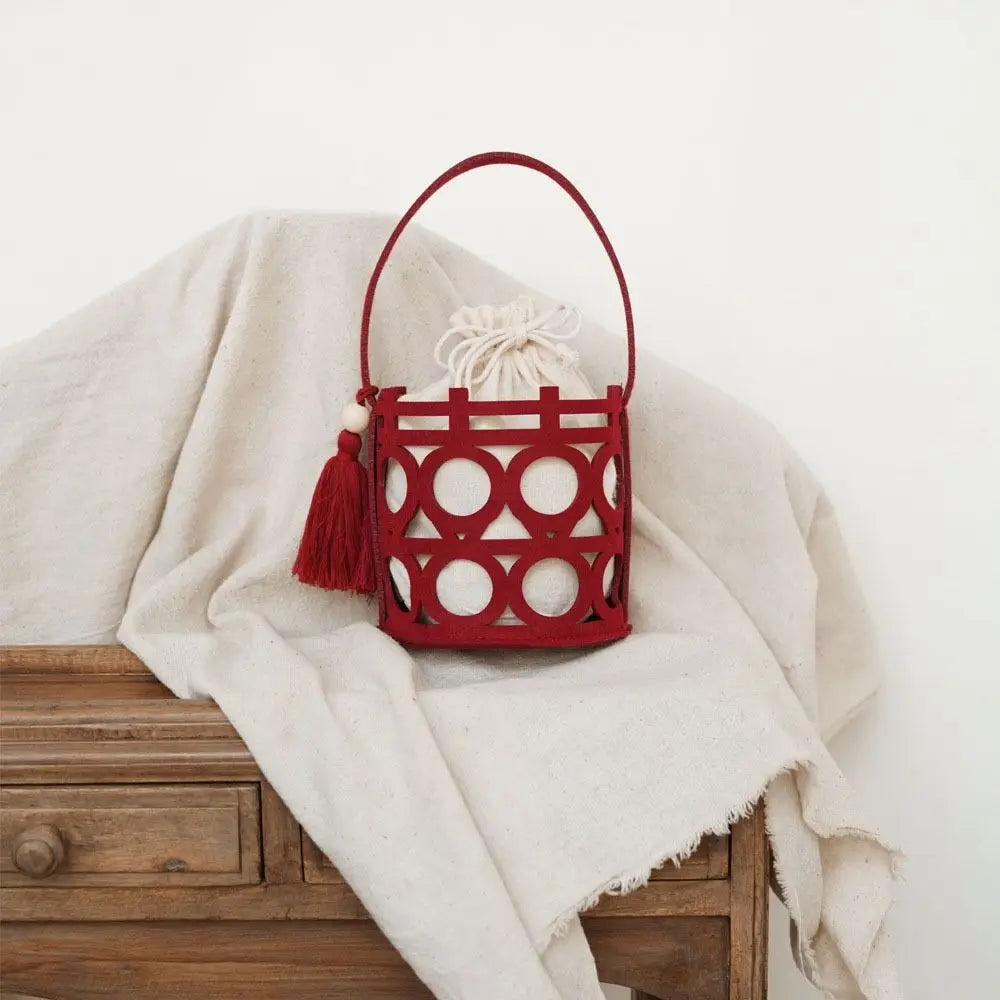Juliana Red Mini Bucket Totes