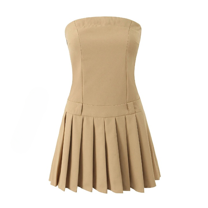 Rael Bustier Pleated Mini Dress