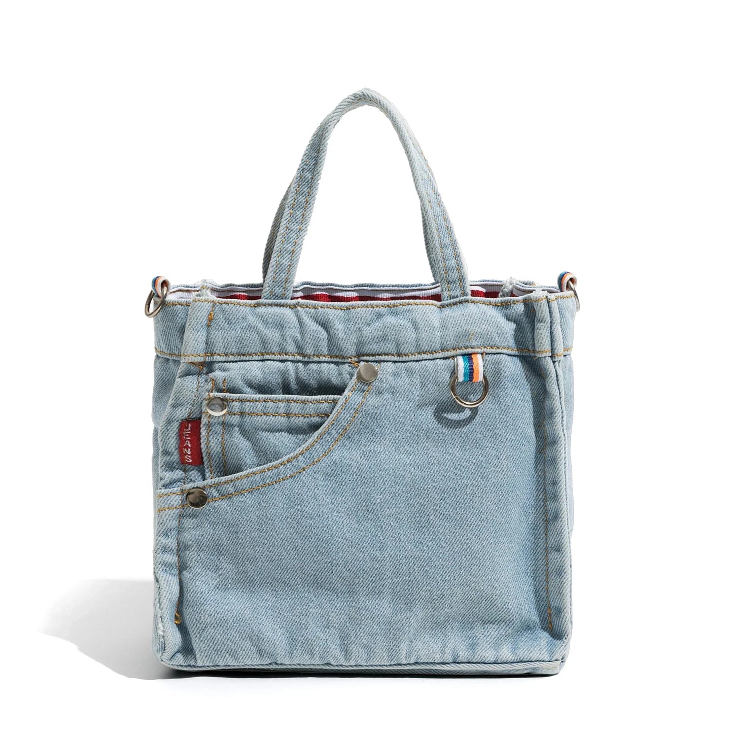 Polly Casual Denim Patchwork Tote