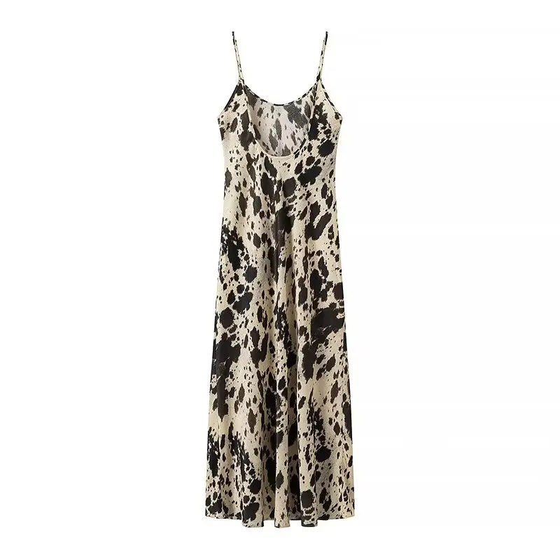 Tena Paint Splash Tie Dye Slip Dress
