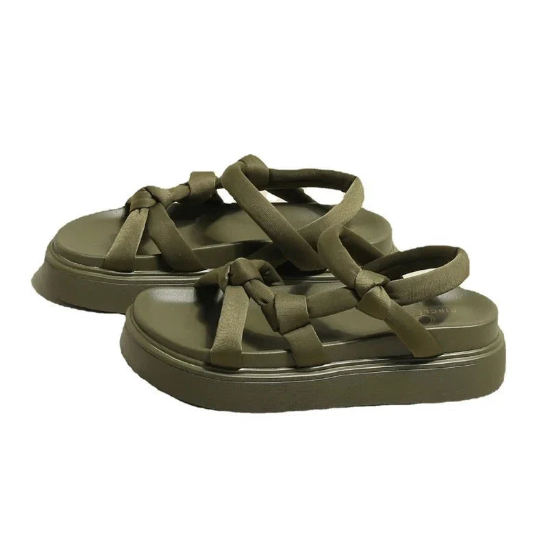 Tara Chunky Rope Strappy Gladiator Sandals