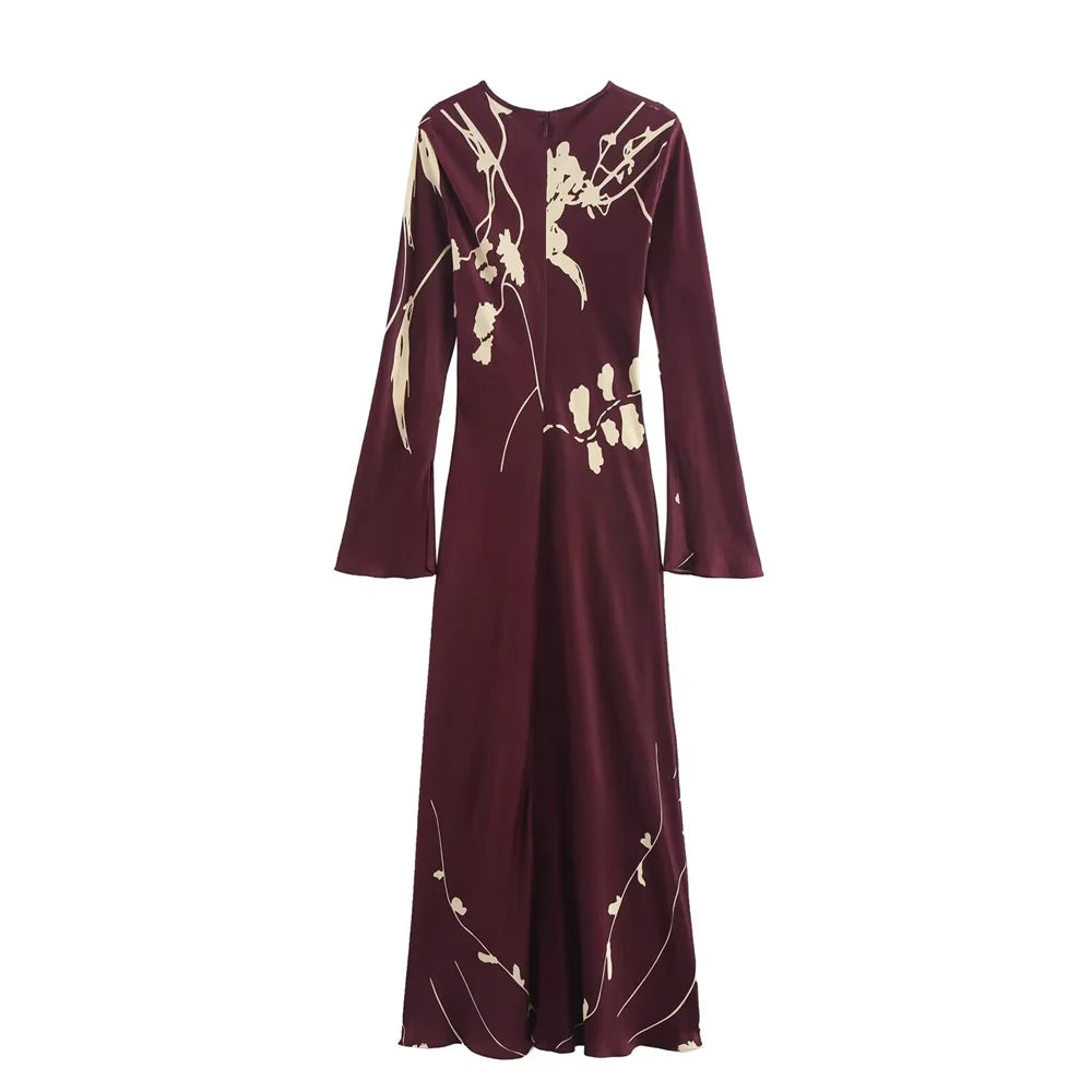 Coline High Neck Floral Maxi Dress