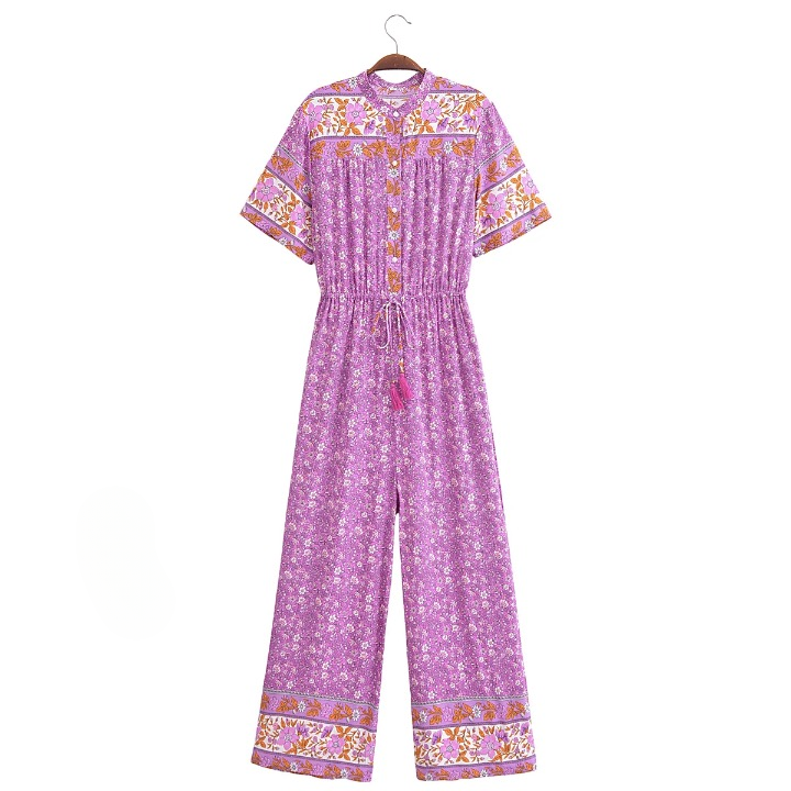 Sofia Bohemian Paisley Prints Jumpsuit