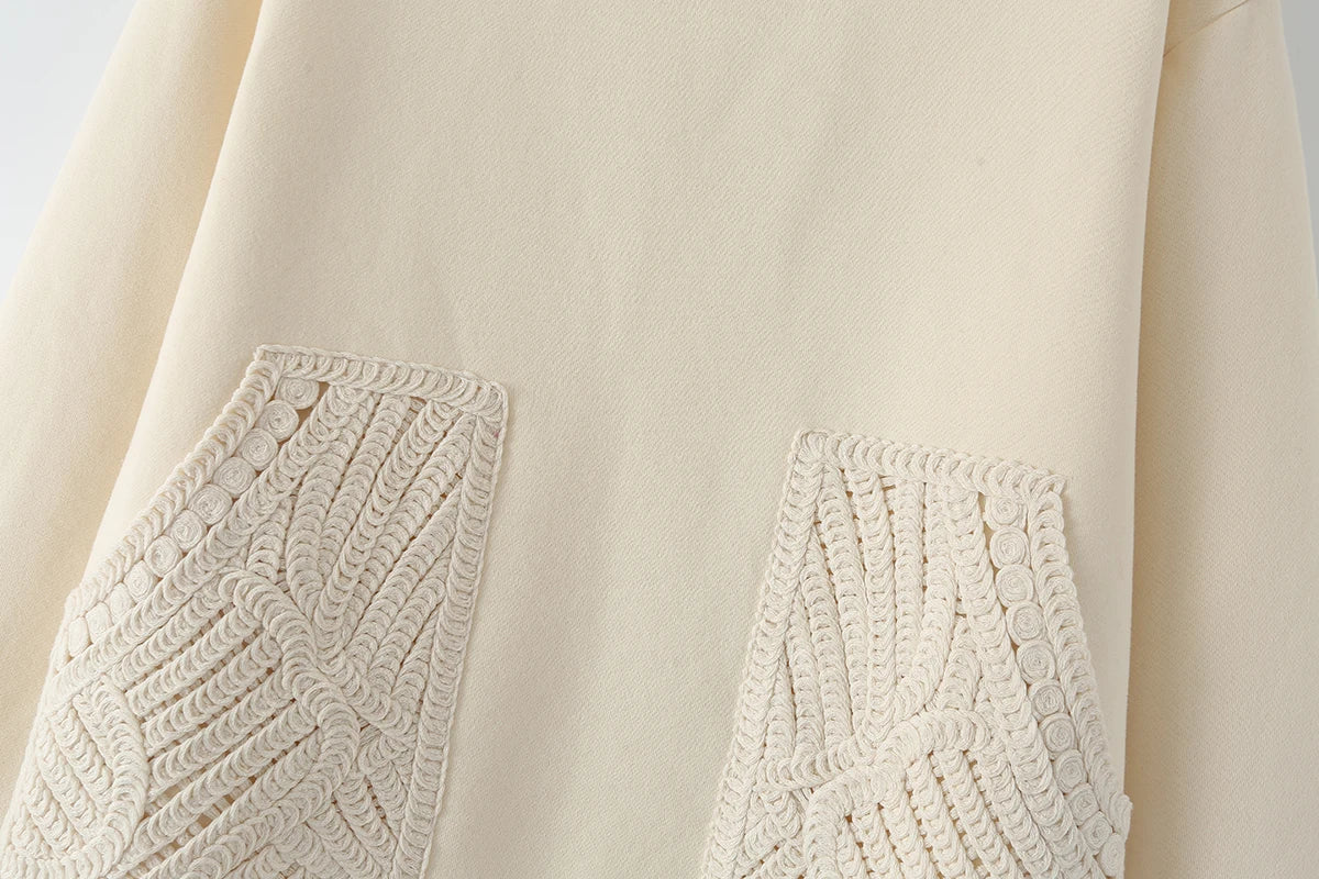 Caren Crochet Pocket Sweatshirts
