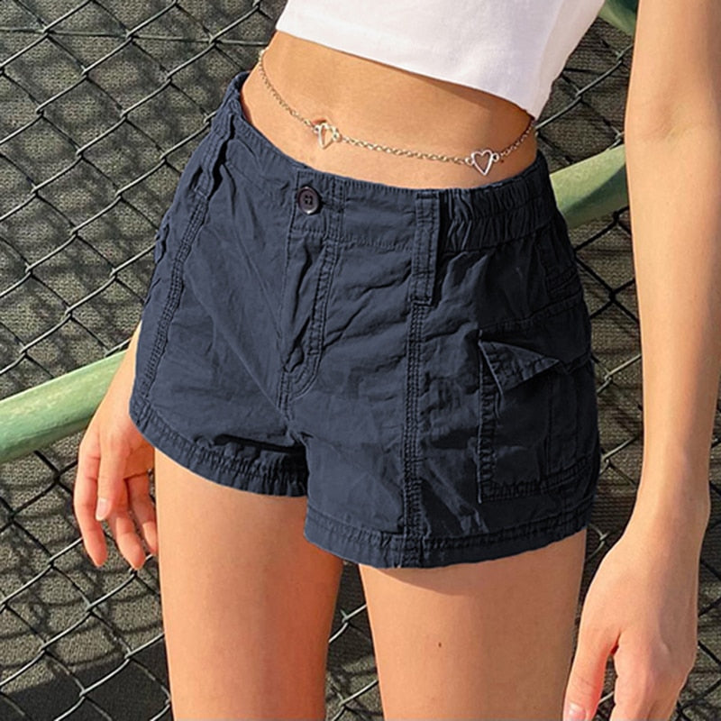 Low Waisted Shorts Harajuku Retro Basic Casual Sporty Bottom Biker