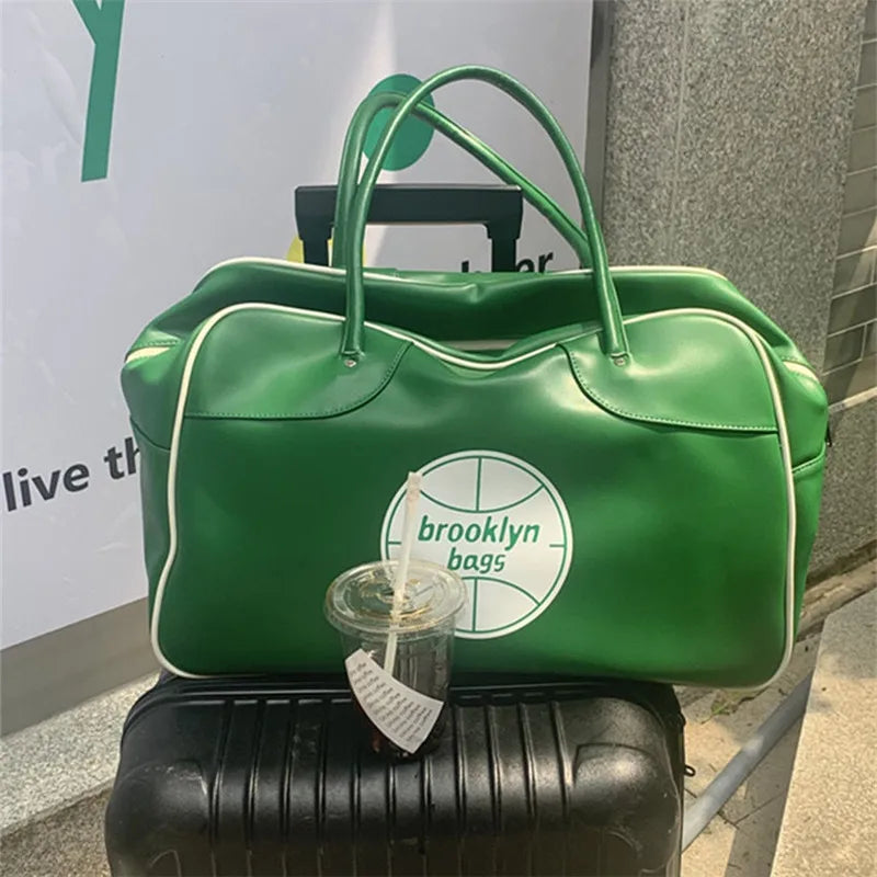 Maya Retro Style Printed Bowling Duffle Bag