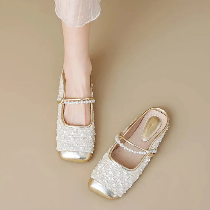 Chantelle Sequin Tweed Mules