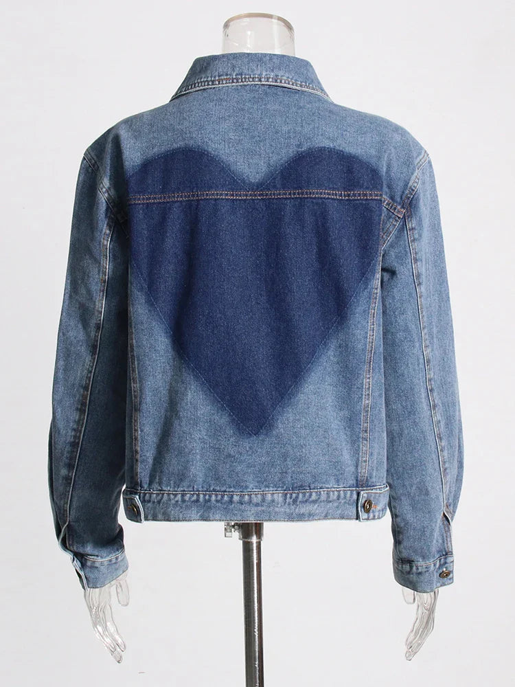 Rumia  Wave Cut Out Denim Jacket