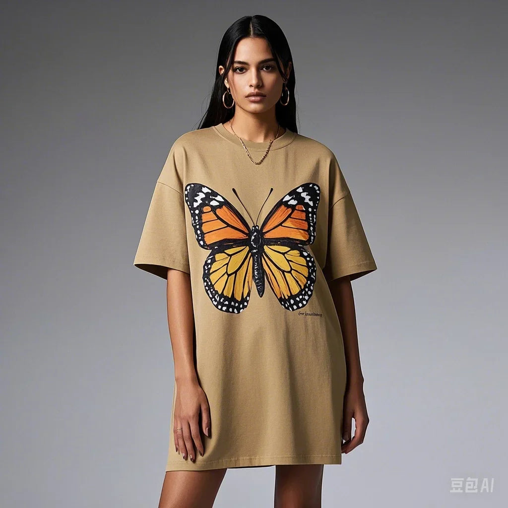 Appliqué Cotton Loose Fit T-shirt