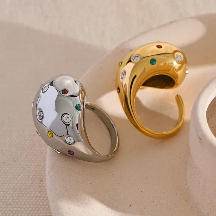 Luna Cubic Zirconia Bubble Wrap Ring